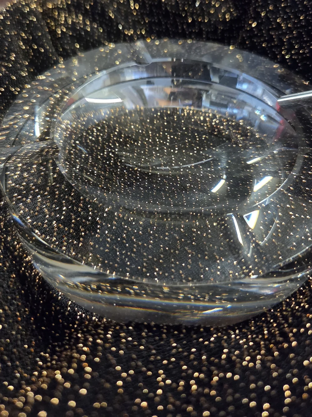 Vintage MCM Elegant Clear Glass Cigar Stand or Paperweight. NEW.